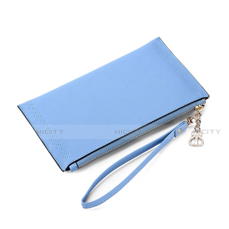 Coque Pochette Cuir Universel K15 Bleu Plus