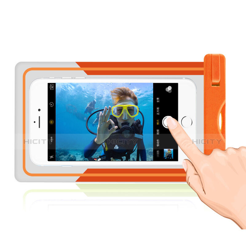 Coque Pochette Etanche Waterproof Universel W03 Orange Plus