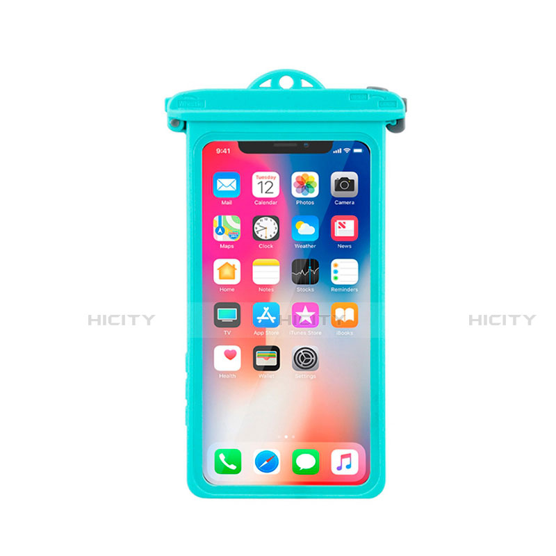 Coque Pochette Etanche Waterproof Universel W14 Cyan Plus