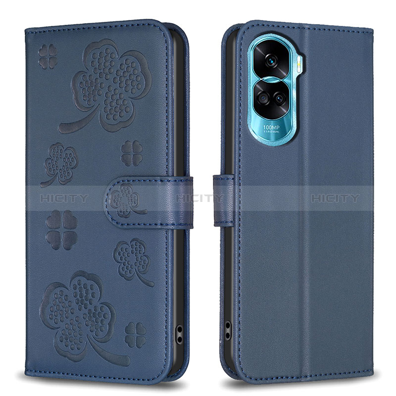 Coque Portefeuille Fleurs Livre Cuir Etui Clapet BF1 pour Huawei Honor 90 Lite 5G Plus