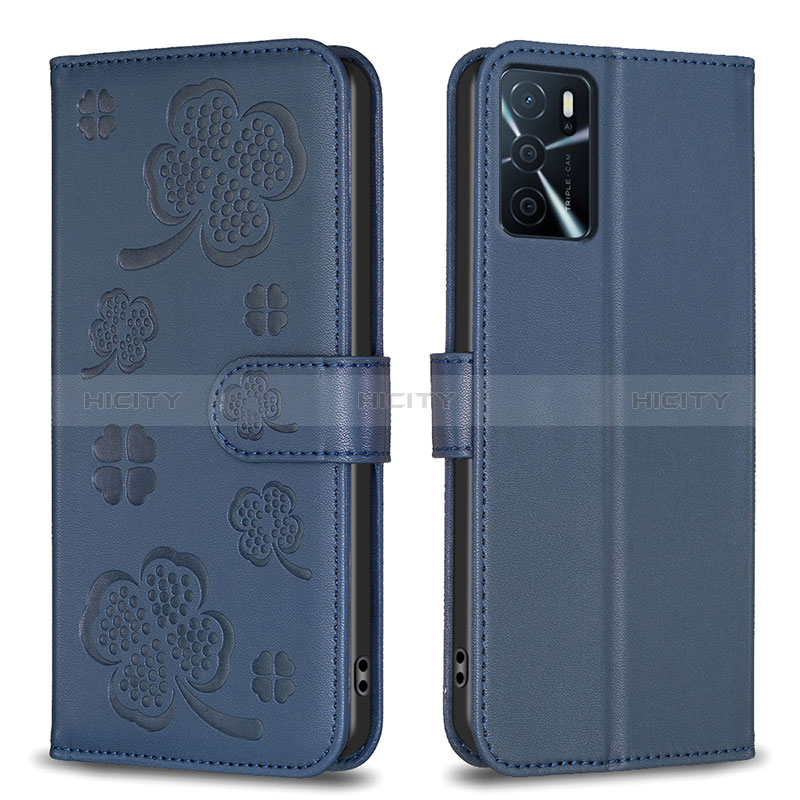 Coque Portefeuille Fleurs Livre Cuir Etui Clapet BF1 pour Oppo A16 Plus