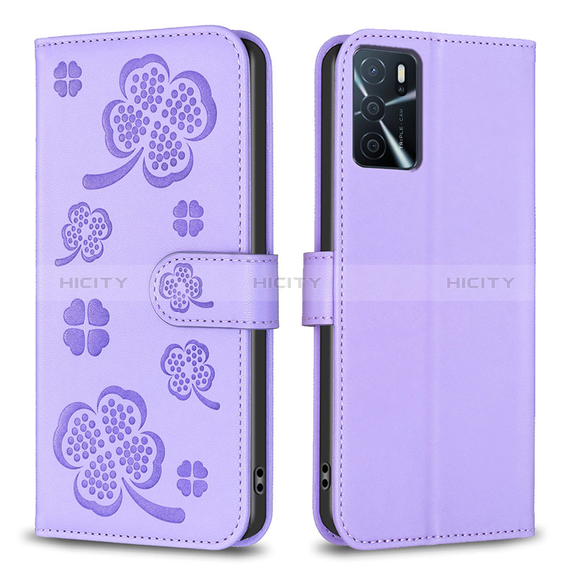 Coque Portefeuille Fleurs Livre Cuir Etui Clapet BF1 pour Oppo A16 Plus