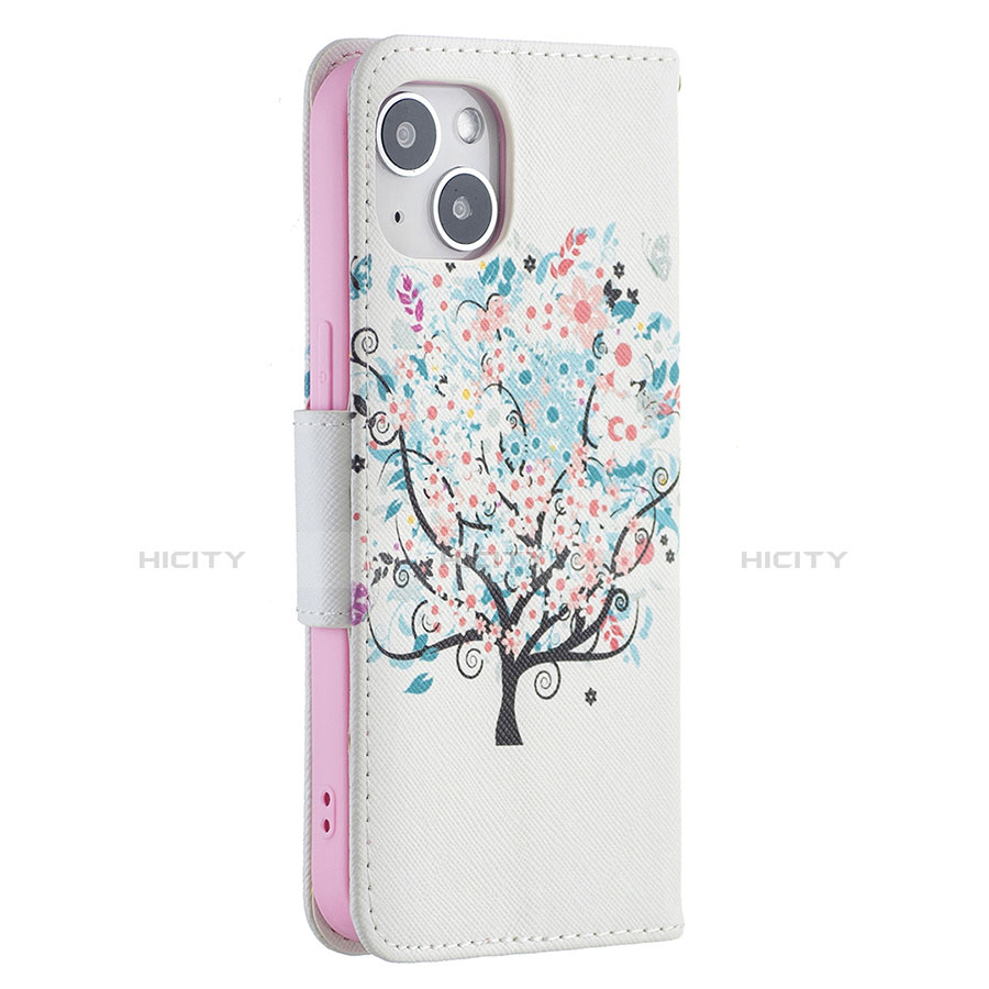 Coque Portefeuille Fleurs Livre Cuir Etui Clapet L01 pour Apple iPhone 13 Mini Mixte Plus