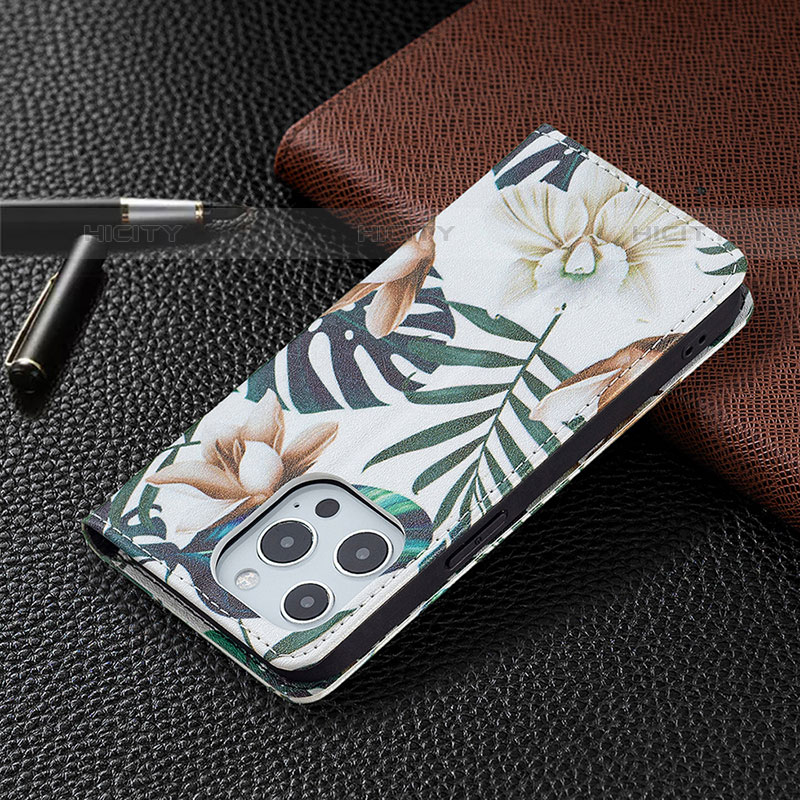 Coque Portefeuille Fleurs Livre Cuir Etui Clapet L01 pour Apple iPhone 16 Pro Max Mixte Plus