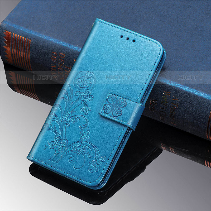 Coque Portefeuille Fleurs Livre Cuir Etui Clapet L01 pour Xiaomi Mi 11 Lite 4G Bleu Plus