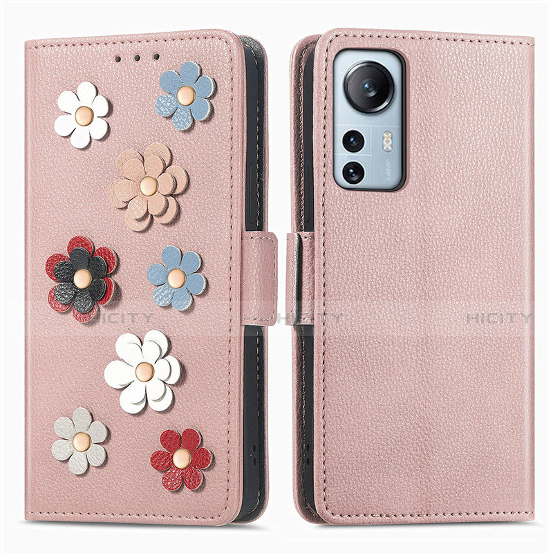 Coque Portefeuille Fleurs Livre Cuir Etui Clapet L01 pour Xiaomi Mi 12 5G Plus