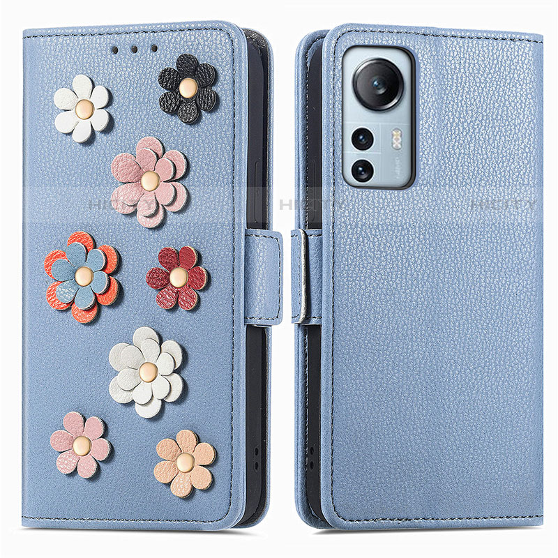 Coque Portefeuille Fleurs Livre Cuir Etui Clapet L01 pour Xiaomi Mi 12S 5G Plus