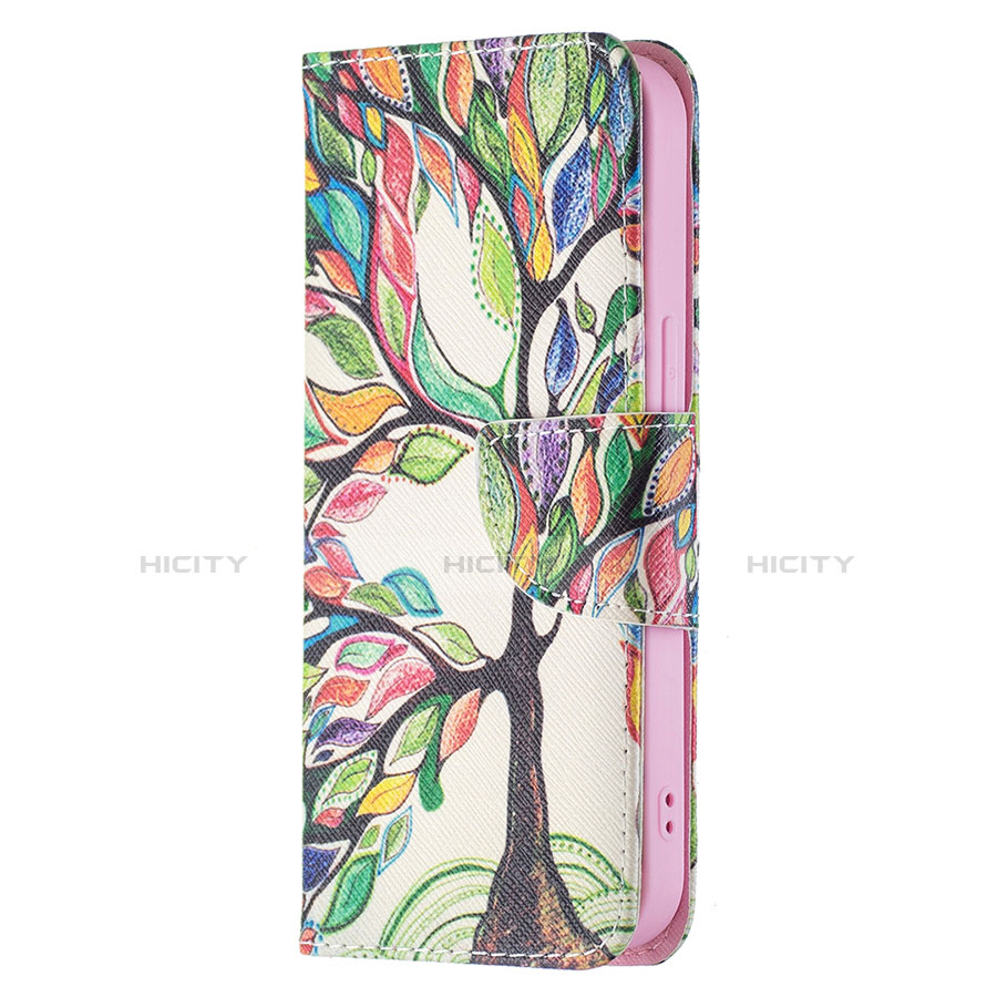 Coque Portefeuille Fleurs Livre Cuir Etui Clapet L02 pour Apple iPhone 13 Mixte Plus