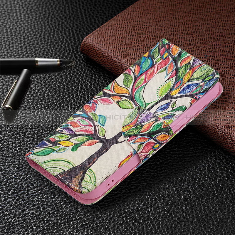 Coque Portefeuille Fleurs Livre Cuir Etui Clapet L02 pour Apple iPhone 15 Mixte Plus