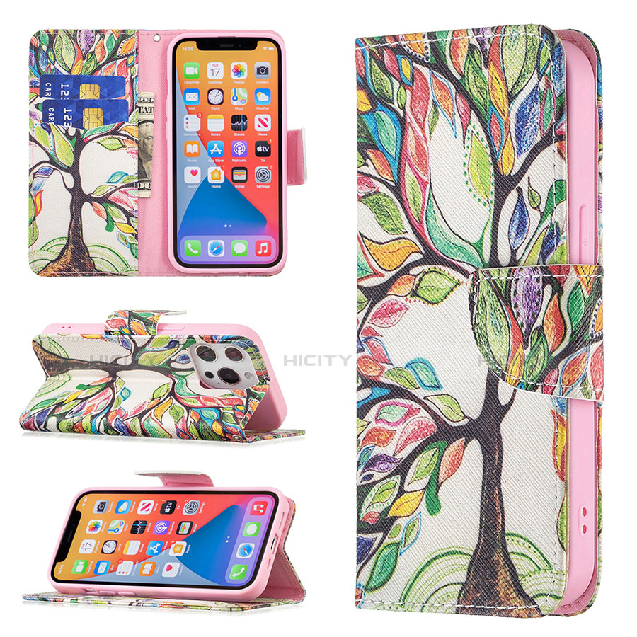 Coque Portefeuille Fleurs Livre Cuir Etui Clapet L03 pour Apple iPhone 13 Pro Max Mixte Plus