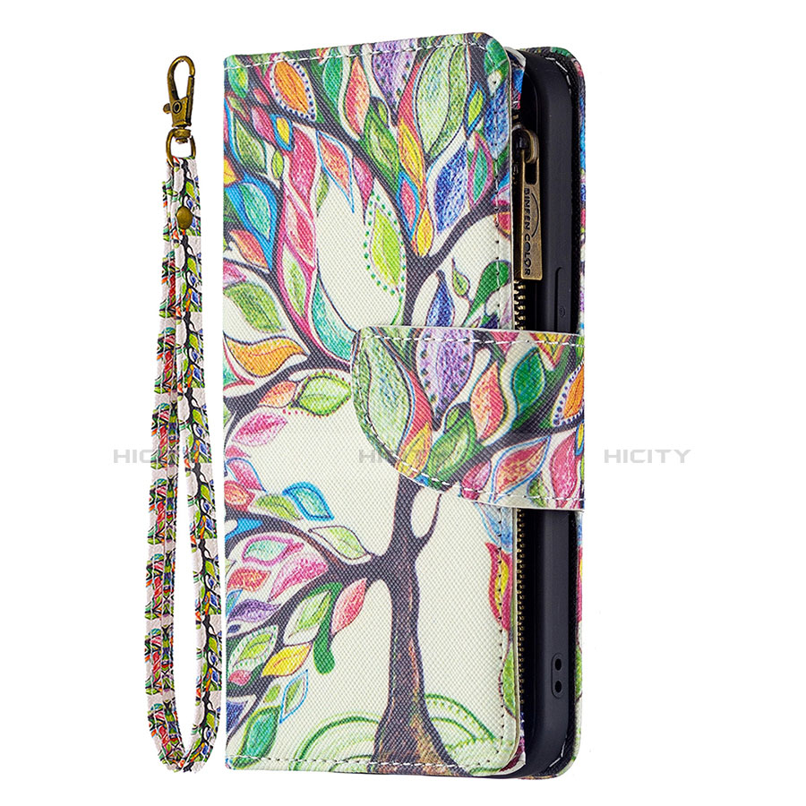 Coque Portefeuille Fleurs Livre Cuir Etui Clapet L03 pour Apple iPhone 14 Mixte Plus