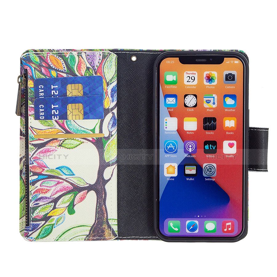 Coque Portefeuille Fleurs Livre Cuir Etui Clapet L03 pour Apple iPhone 14 Mixte Plus