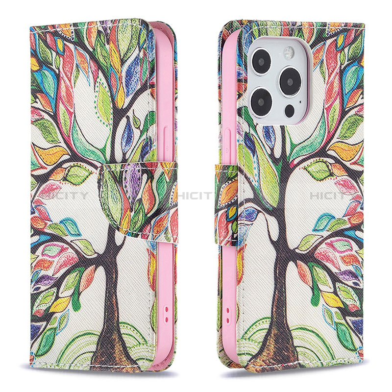 Coque Portefeuille Fleurs Livre Cuir Etui Clapet L03 pour Apple iPhone 14 Pro Mixte Plus