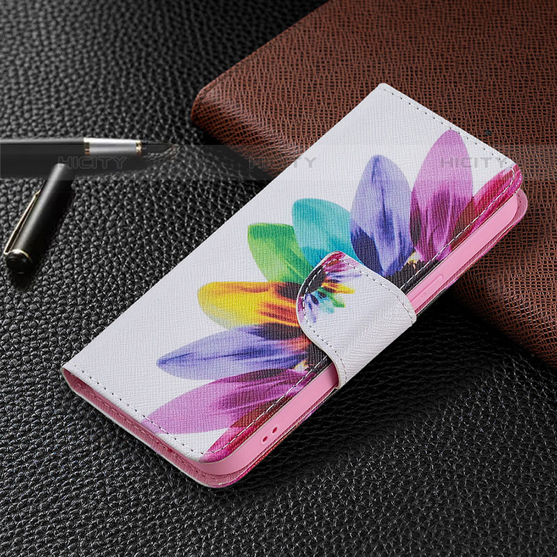 Coque Portefeuille Fleurs Livre Cuir Etui Clapet L03 pour Apple iPhone 16 Pro Max Rose Plus