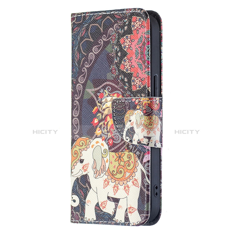 Coque Portefeuille Fleurs Livre Cuir Etui Clapet L07 pour Apple iPhone 14 Mixte Plus