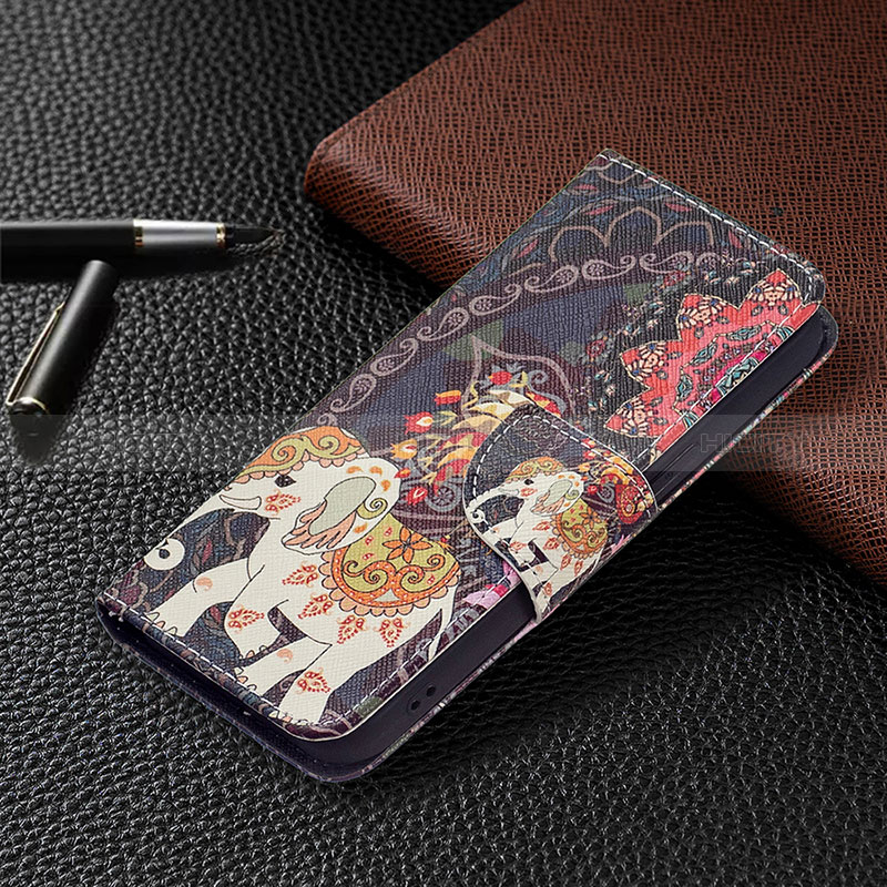 Coque Portefeuille Fleurs Livre Cuir Etui Clapet L07 pour Apple iPhone 15 Mixte Plus