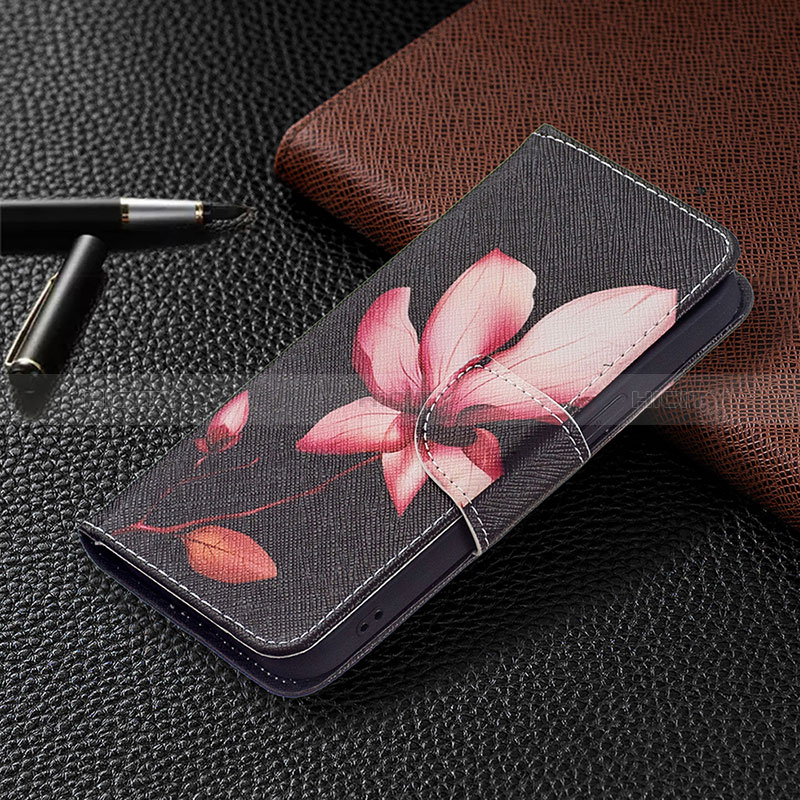 Coque Portefeuille Fleurs Livre Cuir Etui Clapet L07 pour Apple iPhone 15 Plus Marron Plus