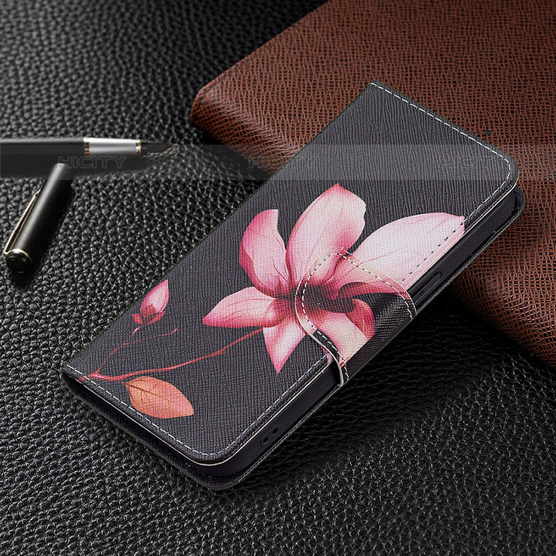 Coque Portefeuille Fleurs Livre Cuir Etui Clapet L07 pour Apple iPhone 16 Pro Max Marron Plus