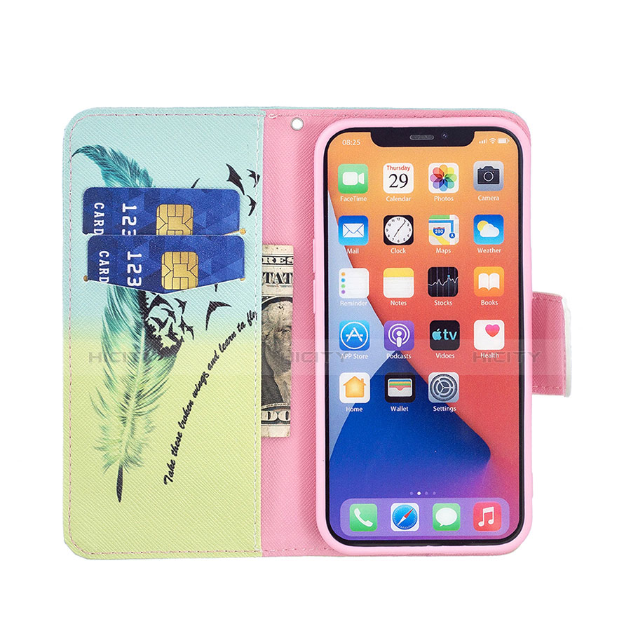 Coque Portefeuille Fleurs Livre Cuir Etui Clapet pour Apple iPhone 13 Jaune Plus