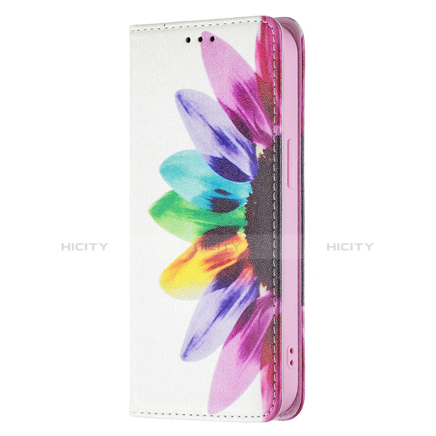 Coque Portefeuille Fleurs Livre Cuir Etui Clapet pour Apple iPhone 13 Mini Colorful Plus