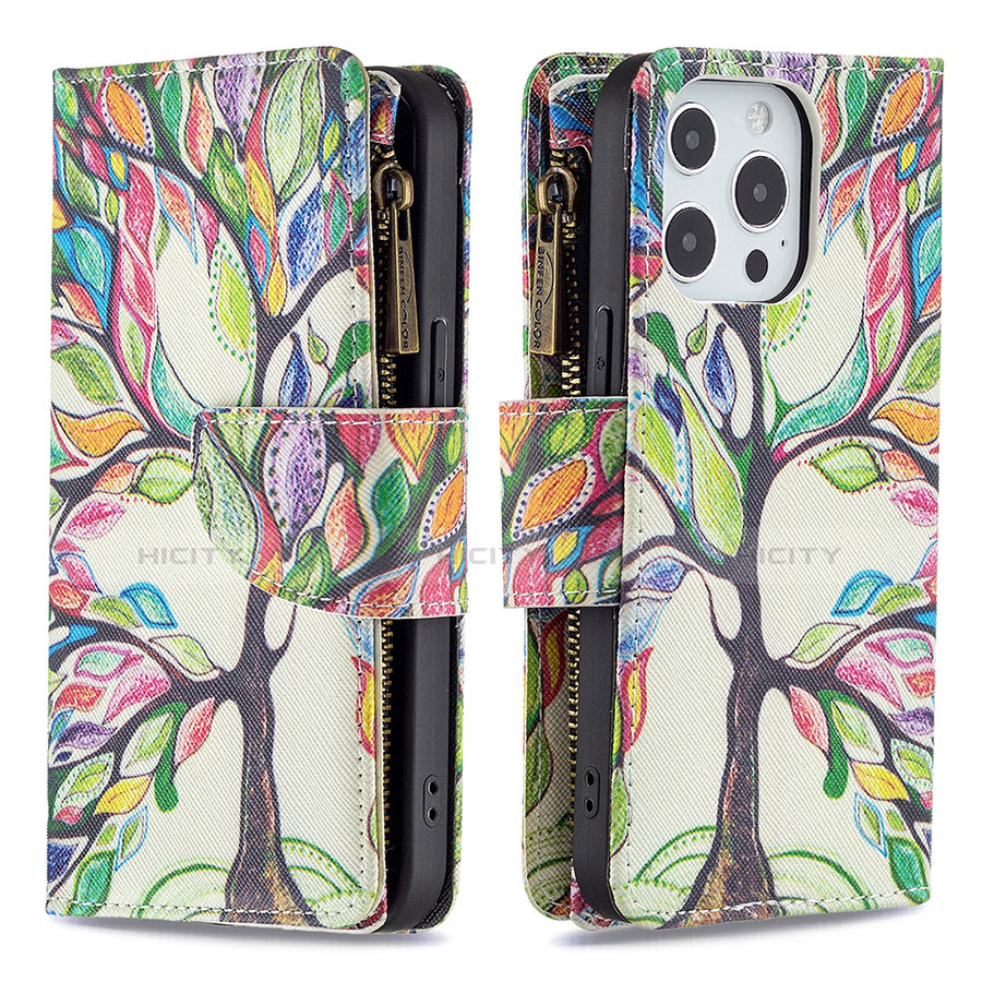 Coque Portefeuille Fleurs Livre Cuir Etui Clapet pour Apple iPhone 13 Pro Max Mixte Plus