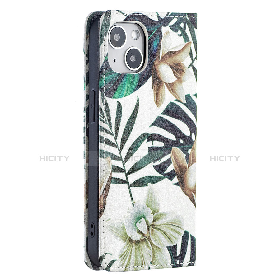 Coque Portefeuille Fleurs Livre Cuir Etui Clapet pour Apple iPhone 14 Mixte Plus