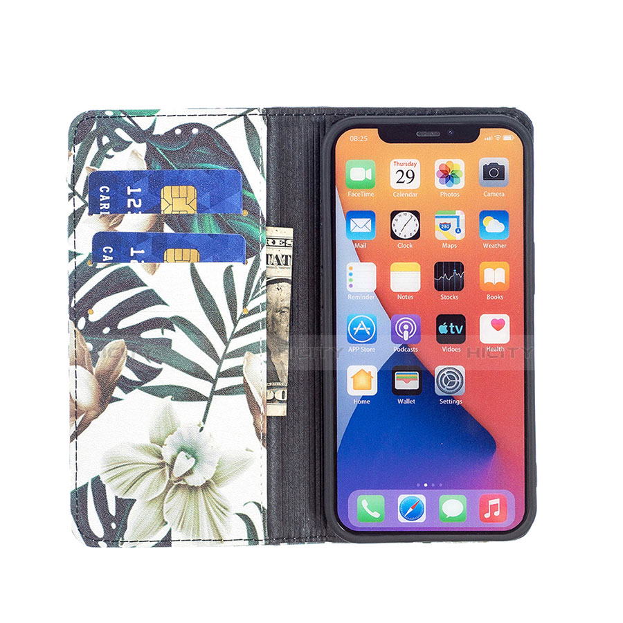 Coque Portefeuille Fleurs Livre Cuir Etui Clapet pour Apple iPhone 14 Mixte Plus