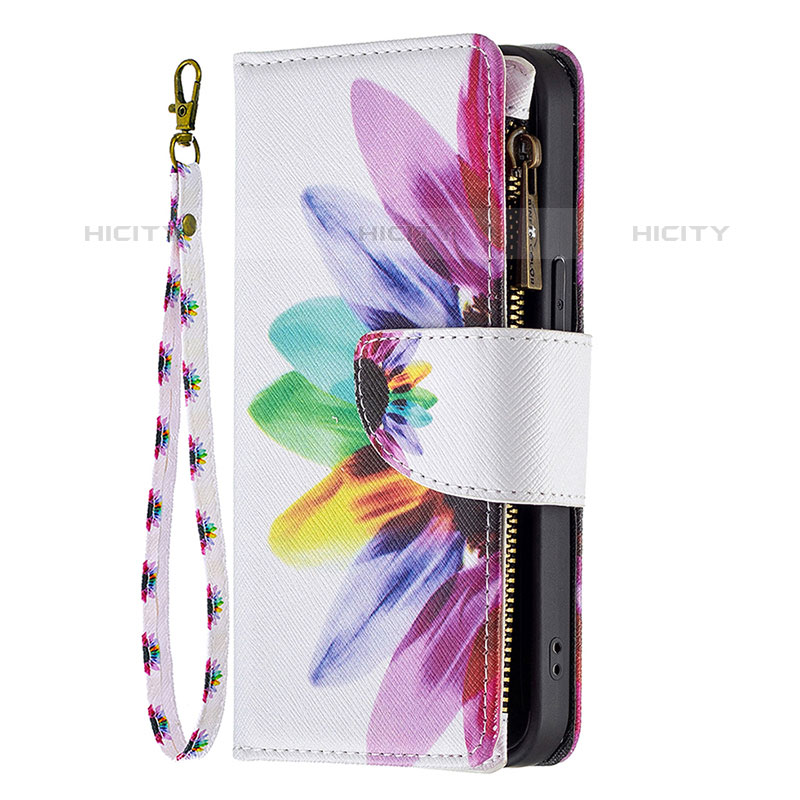 Coque Portefeuille Fleurs Livre Cuir Etui Clapet pour Apple iPhone 15 Pro Max Colorful Plus