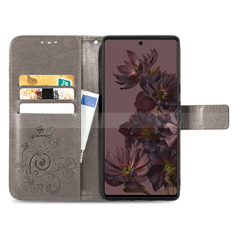 Coque Portefeuille Fleurs Livre Cuir Etui Clapet pour Google Pixel 7 5G Plus