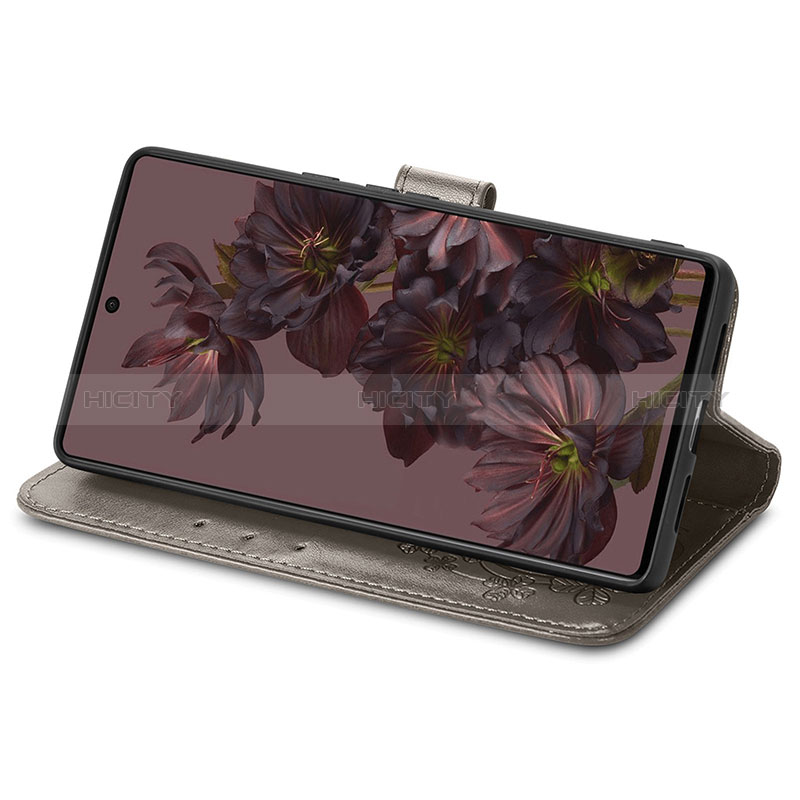 Coque Portefeuille Fleurs Livre Cuir Etui Clapet pour Google Pixel 7 5G Plus