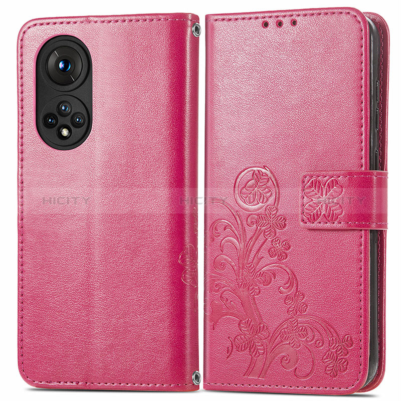 Coque Portefeuille Fleurs Livre Cuir Etui Clapet pour Huawei Honor 50 Pro 5G Plus