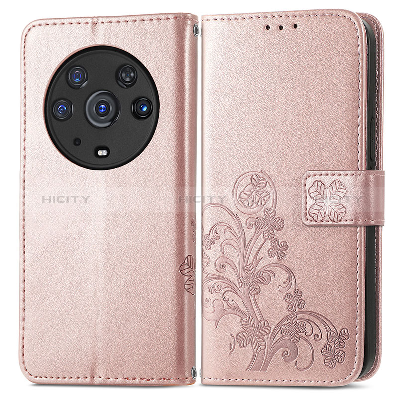 Coque Portefeuille Fleurs Livre Cuir Etui Clapet pour Huawei Honor Magic3 Pro 5G Plus