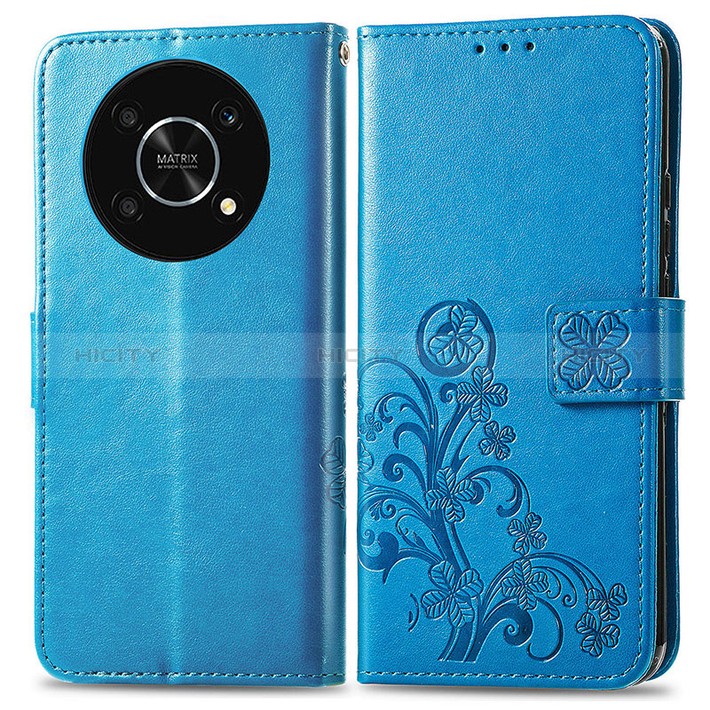 Coque Portefeuille Fleurs Livre Cuir Etui Clapet pour Huawei Honor Magic4 Lite 5G Plus