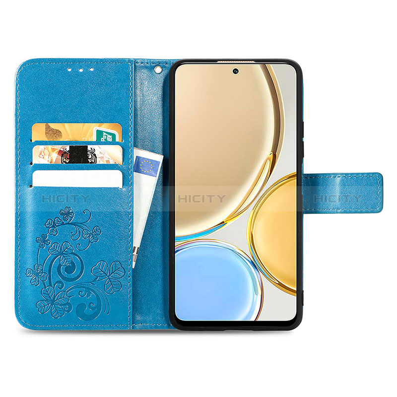 Coque Portefeuille Fleurs Livre Cuir Etui Clapet pour Huawei Honor Magic4 Lite 5G Plus