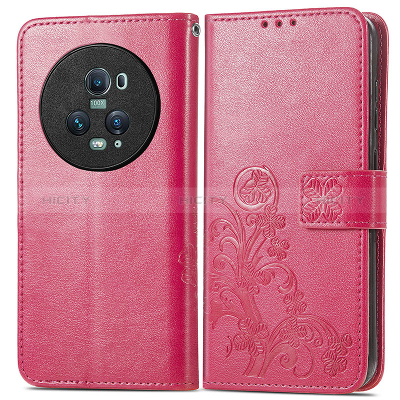 Coque Portefeuille Fleurs Livre Cuir Etui Clapet pour Huawei Honor Magic5 Pro 5G Plus