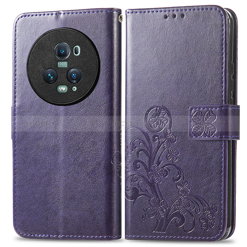 Coque Portefeuille Fleurs Livre Cuir Etui Clapet pour Huawei Honor Magic5 Pro 5G Plus