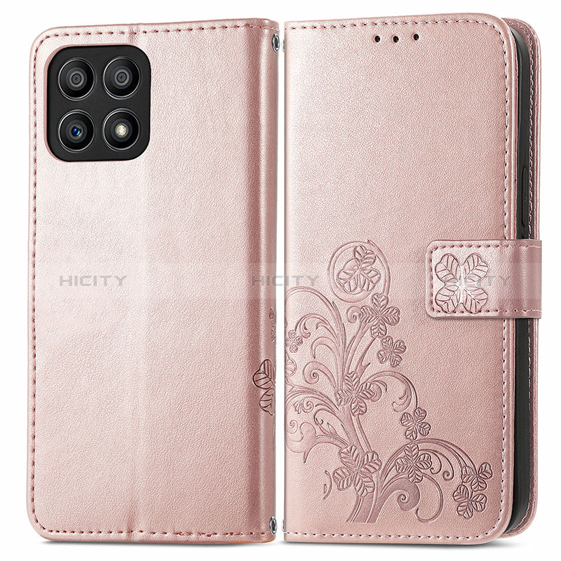 Coque Portefeuille Fleurs Livre Cuir Etui Clapet pour Huawei Honor X30i Plus