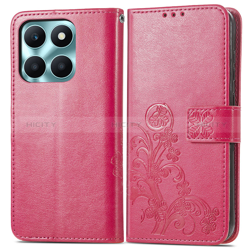 Coque Portefeuille Fleurs Livre Cuir Etui Clapet pour Huawei Honor X6a Plus