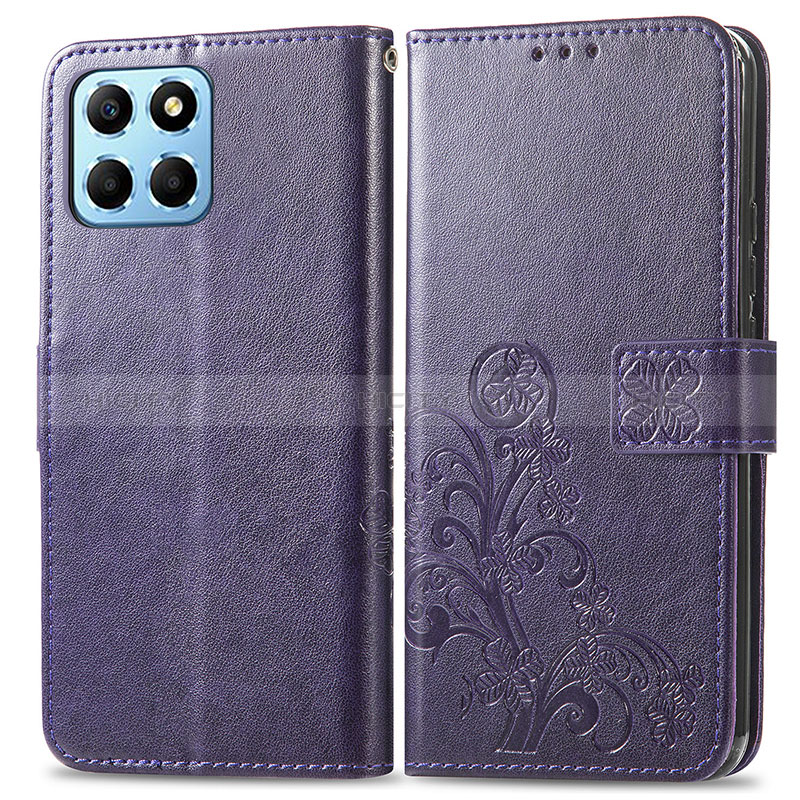 Coque Portefeuille Fleurs Livre Cuir Etui Clapet pour Huawei Honor X6S Plus