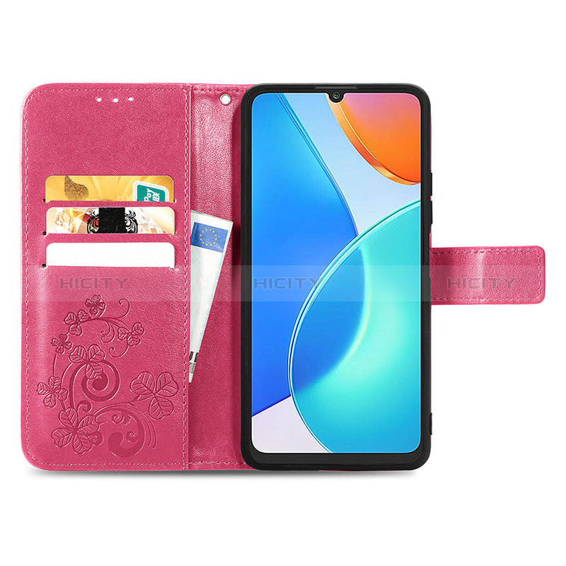 Coque Portefeuille Fleurs Livre Cuir Etui Clapet pour Huawei Honor X7 Plus