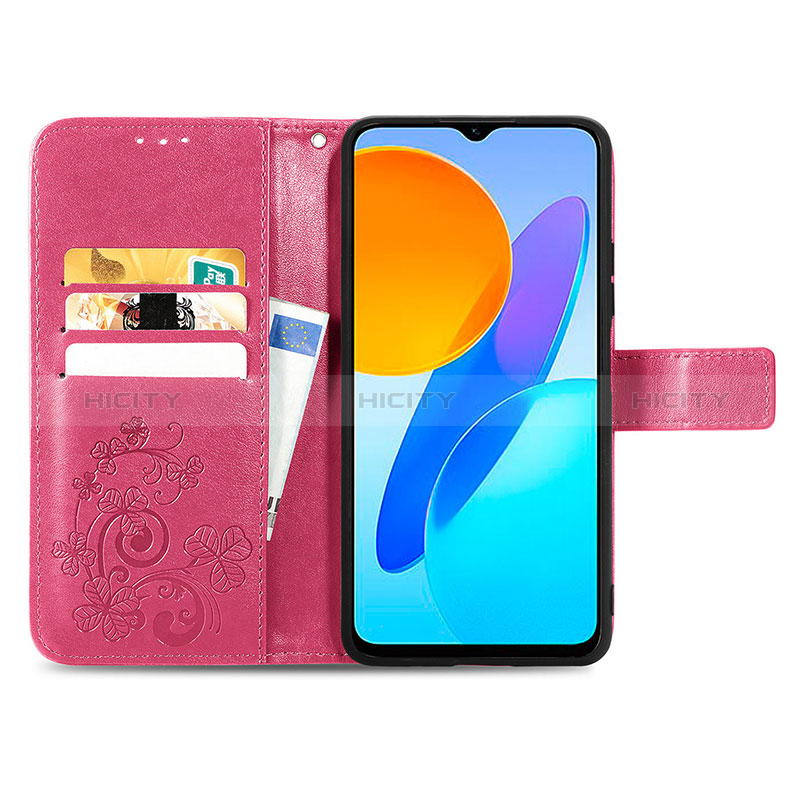 Coque Portefeuille Fleurs Livre Cuir Etui Clapet pour Huawei Honor X8 5G Plus