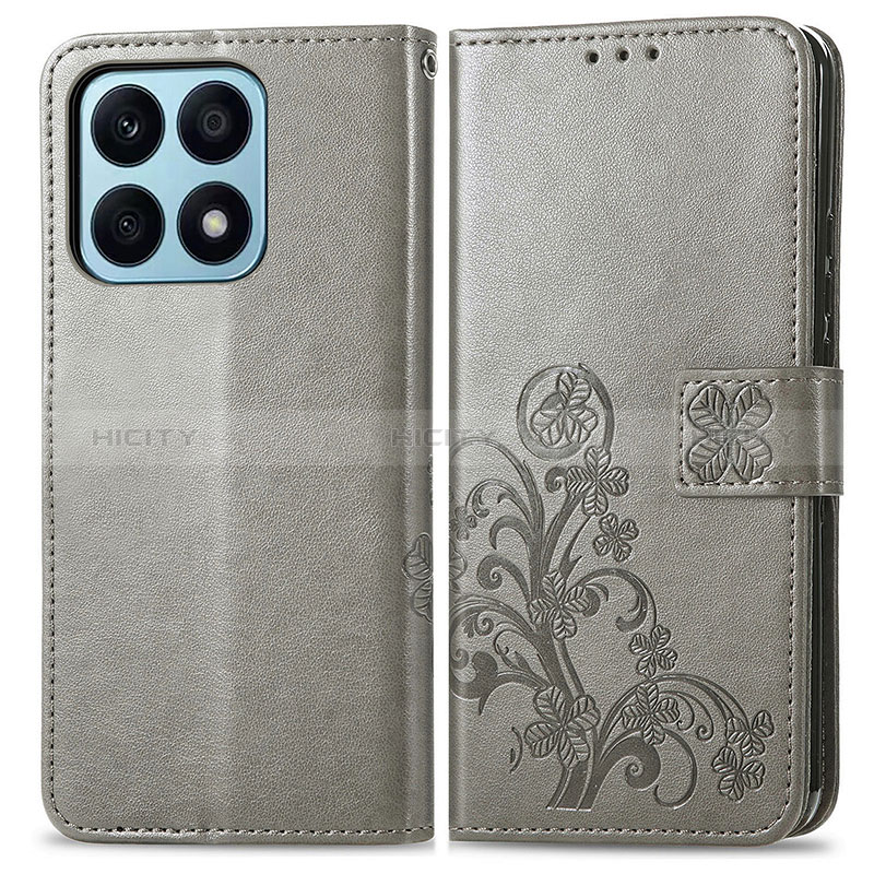 Coque Portefeuille Fleurs Livre Cuir Etui Clapet pour Huawei Honor X8a 4G Plus