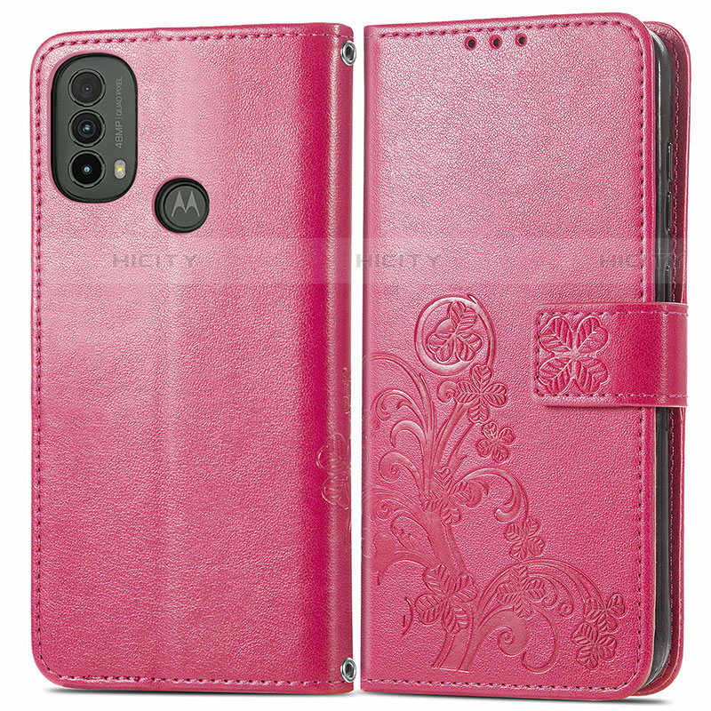 Coque Portefeuille Fleurs Livre Cuir Etui Clapet pour Motorola Moto E40 Plus