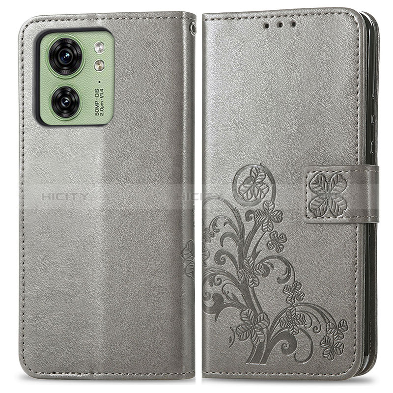 Coque Portefeuille Fleurs Livre Cuir Etui Clapet pour Motorola Moto Edge (2023) 5G Plus