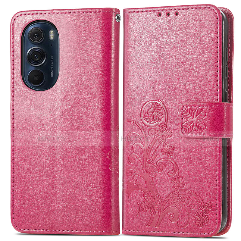 Coque Portefeuille Fleurs Livre Cuir Etui Clapet pour Motorola Moto Edge 30 Pro 5G Plus