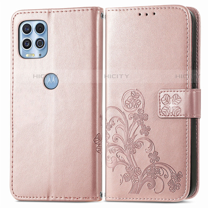 Coque Portefeuille Fleurs Livre Cuir Etui Clapet pour Motorola Moto Edge S 5G Plus