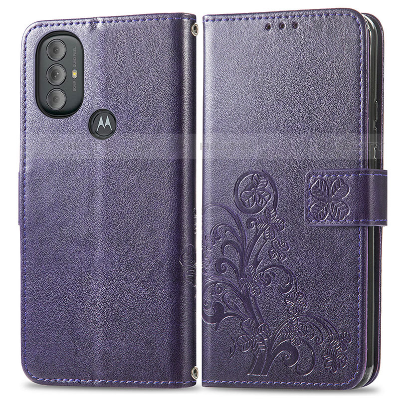 Coque Portefeuille Fleurs Livre Cuir Etui Clapet pour Motorola Moto G Play (2023) Plus