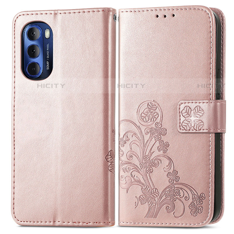 Coque Portefeuille Fleurs Livre Cuir Etui Clapet pour Motorola Moto G Stylus (2022) 5G Plus