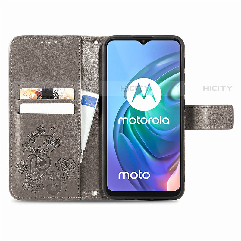 Coque Portefeuille Fleurs Livre Cuir Etui Clapet pour Motorola Moto G10 Power Plus