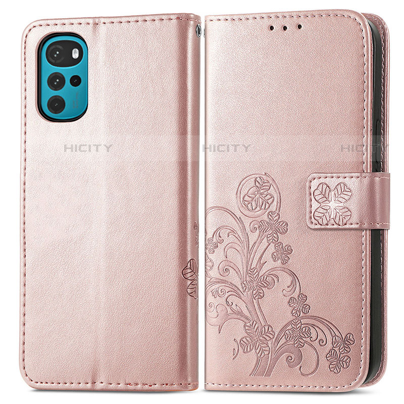 Coque Portefeuille Fleurs Livre Cuir Etui Clapet pour Motorola Moto G22 Plus